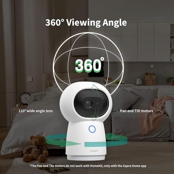 Telecamera + Hub Aqara G3 per Interni 2K 3MP P&T 360° - immagine 3