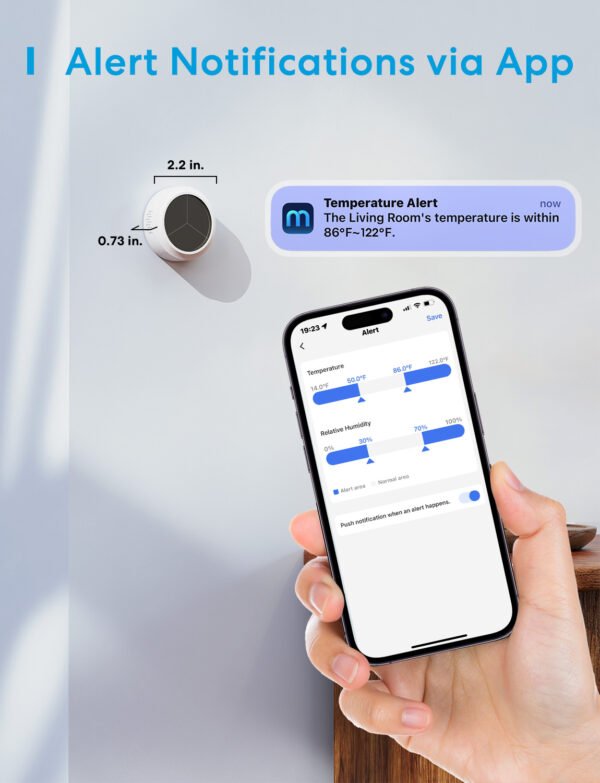 KIT Sensore Temperatura&Umidità Smart  RF + Hub Wi-Fi - immagine 4