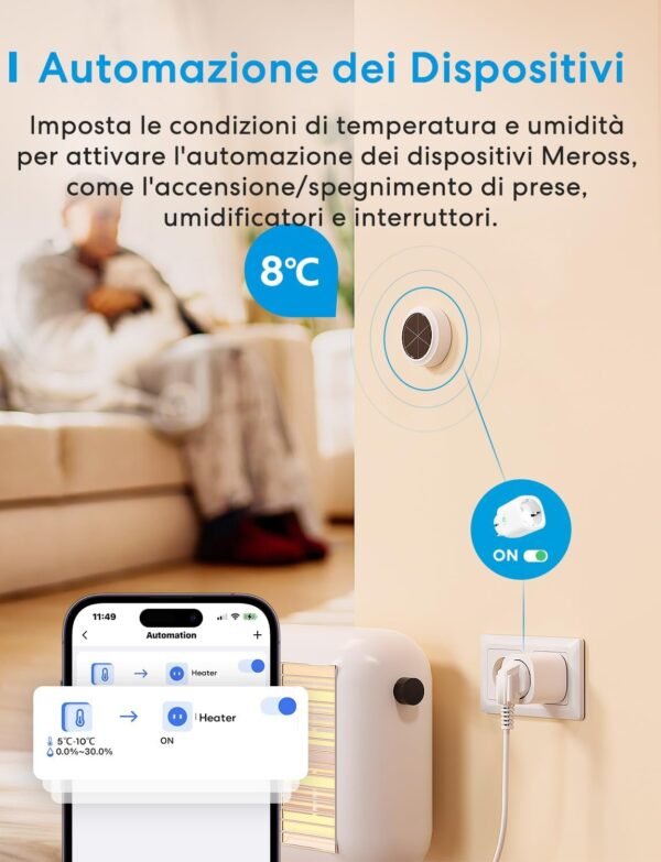 Sensore Temperatura&Umidità Meross- Apple HomeKit - immagine 3