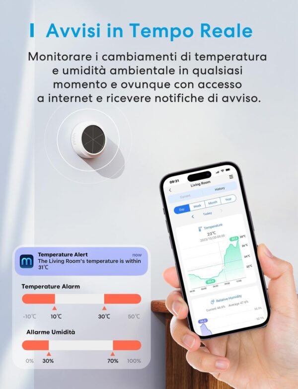 Sensore Temperatura&Umidità Meross- Apple HomeKit - immagine 2