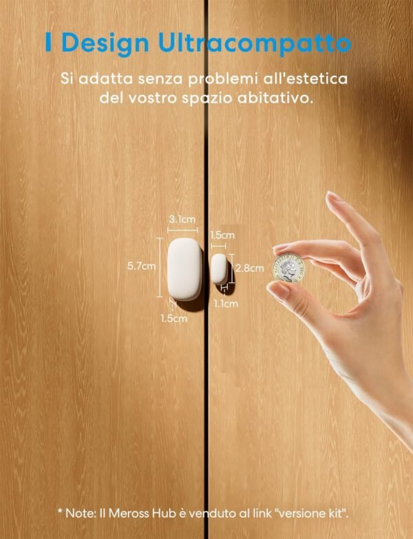 Sensore Porte&Finestre Smart RF - Meross - Apple HomeKit - immagine 2