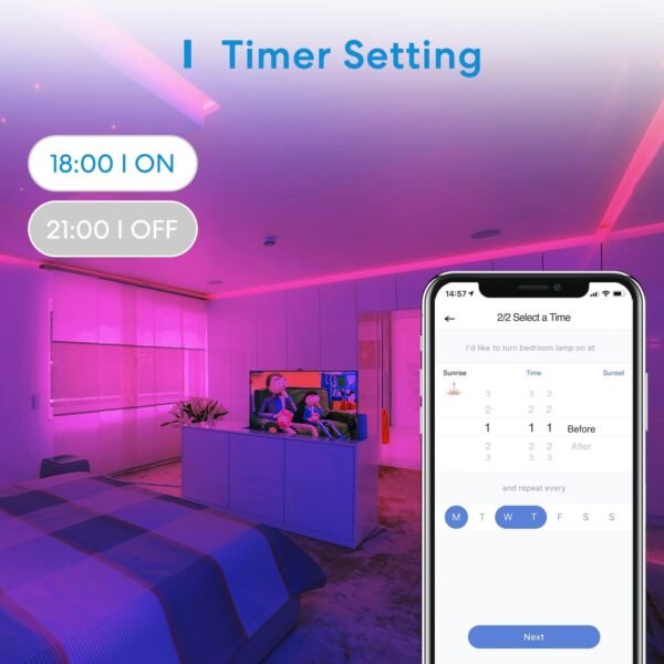 Meross Striscia LED PRO RGB + CCT Wi-Fi 5m - Apple HomeKit - immagine 2