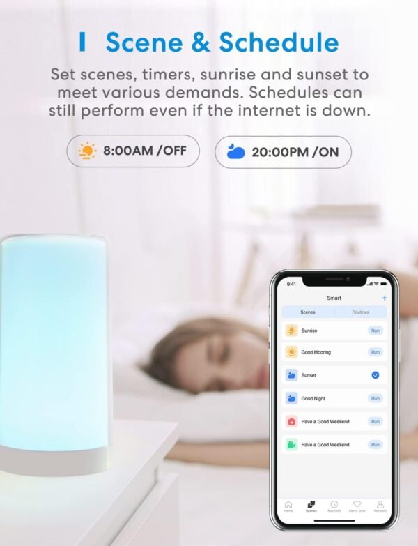 Lampada da comodino Meross RGBWW - Apple HomeKit - immagine 3