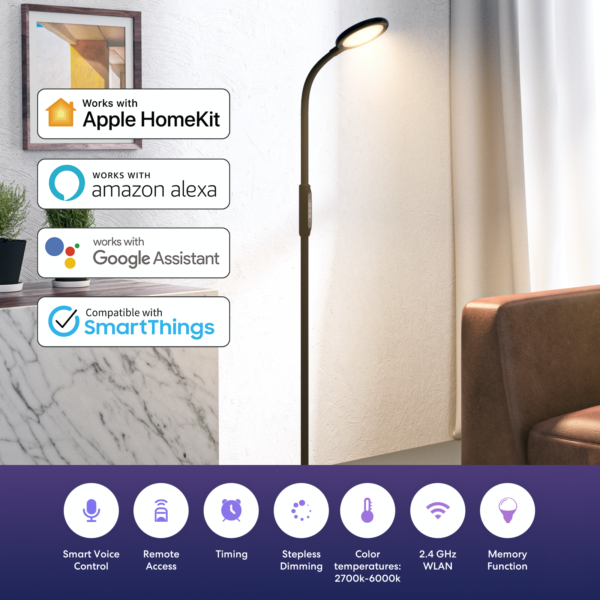 Meross Lampada da pavimento 3in1 Wi-Fi CCT - Apple HomeKit - immagine 4