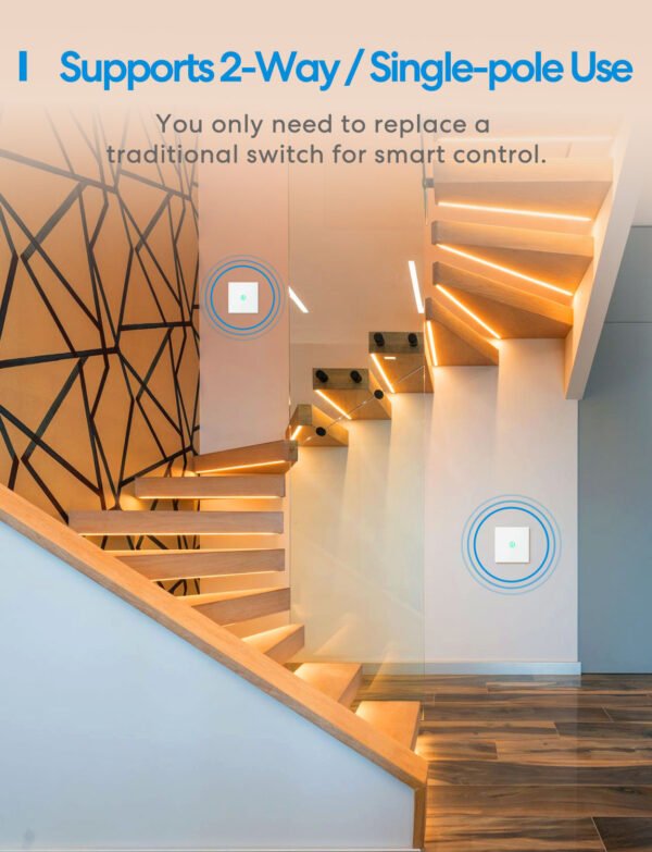 Interruttore Smart a parete Bidirezionale Meross Touch - 220V - immagine 4