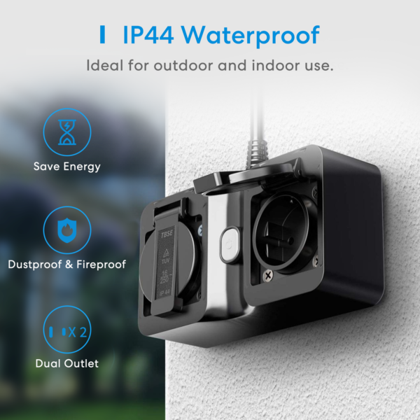 Multipresa Smart Meross IP44 OUTDOOR 2 Uscite Schuko - immagine 4