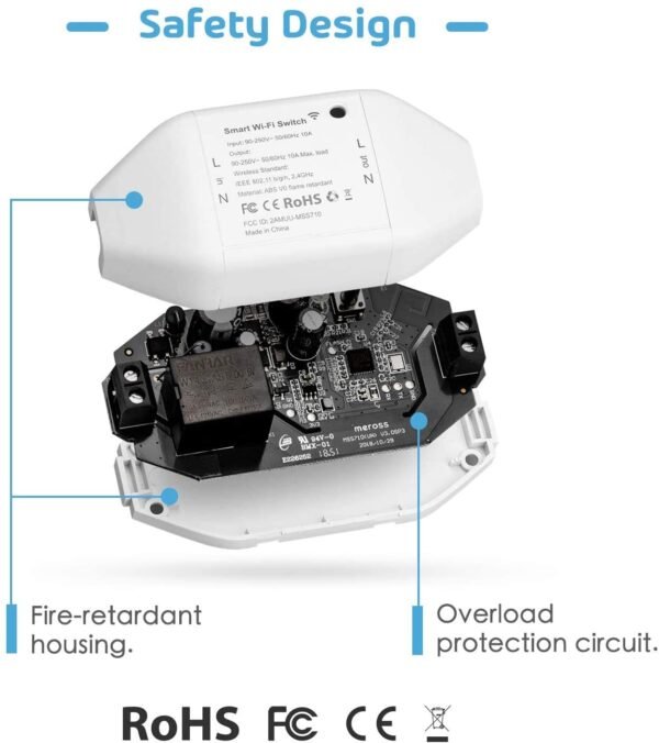 Meross Relè Smart Universale 220V Wi-Fi - NON HomeKit - immagine 4