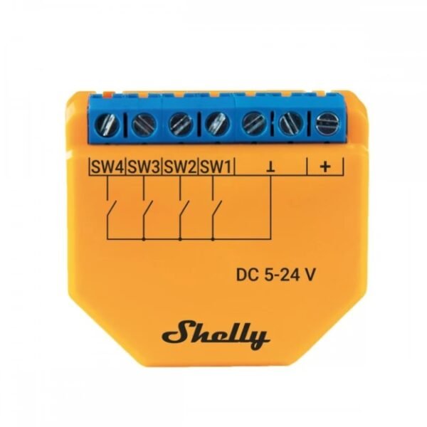 Shelly Plus I4 DC – Modulo di Controllo 4 Ingressi DC WiFi/Bluetooth - immagine 2