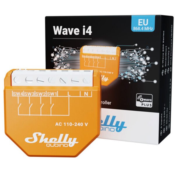 Shelly Qubino Wave i4 – Modulo Multi-Input per Automazione AC/DC - immagine 4