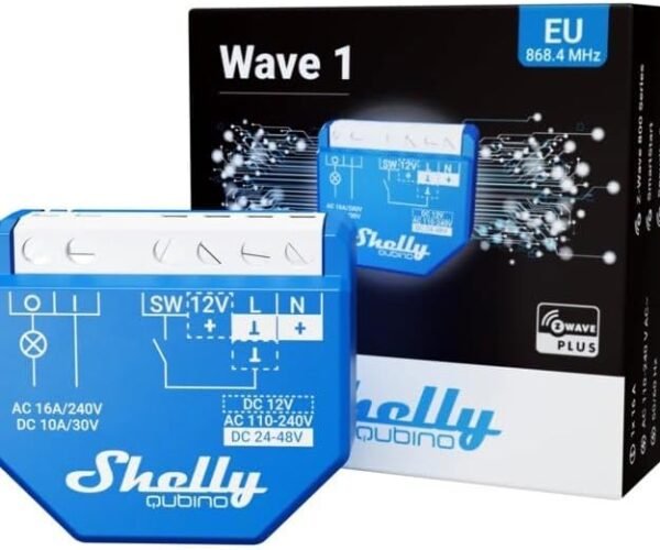 Shelly Qubino Wave 1 – Relè AC/DC con Contatto Pulito per Domotica - immagine 3