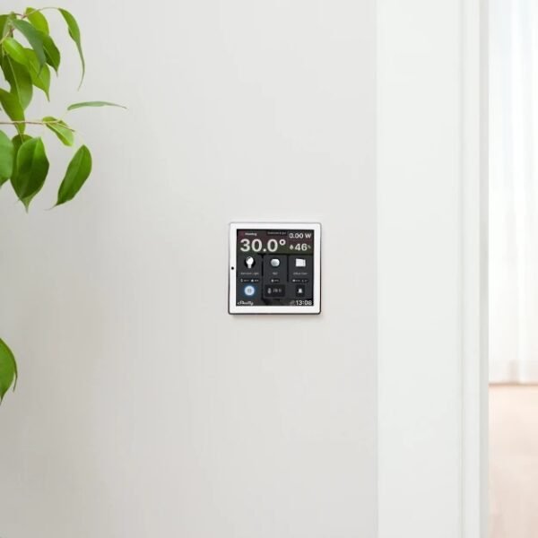 Shelly Wall Display Bianco + H&T – Pannello Touch con Sensore Temp & Umid Integrato - immagine 3