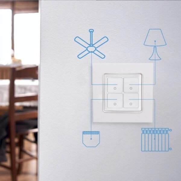 Shelly Wall Switch 4 – Interruttore da Parete 4 Tasti, Colore Bianco - immagine 4