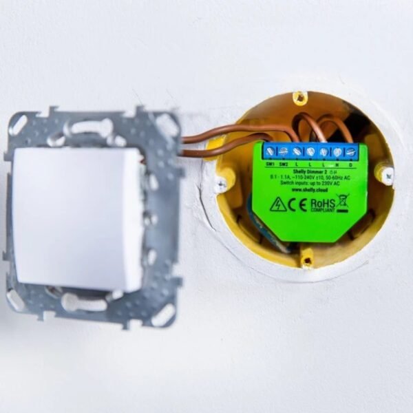 Shelly Dimmer 2 – Dimmer Intelligente AC 1 Canale WiFi con Power Monitoring - immagine 2
