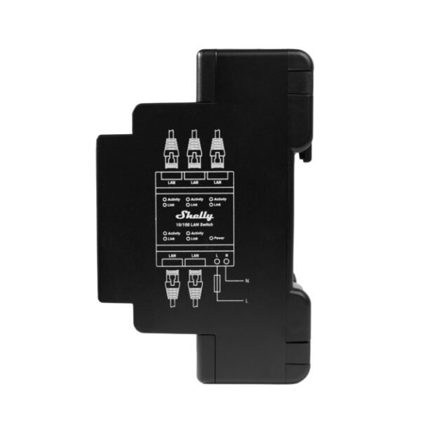 Shelly LAN Switch – Interruttore DIN con 5 Porte RJ45 per Rete LAN - immagine 4
