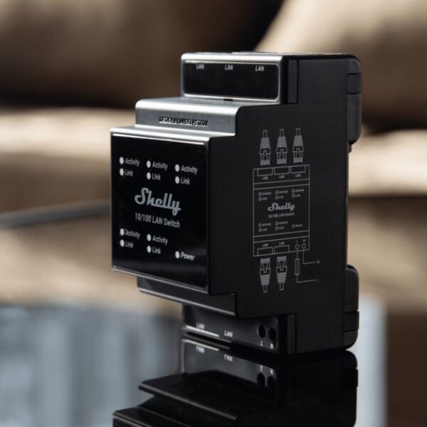 Shelly LAN Switch – Interruttore DIN con 5 Porte RJ45 per Rete LAN - immagine 2