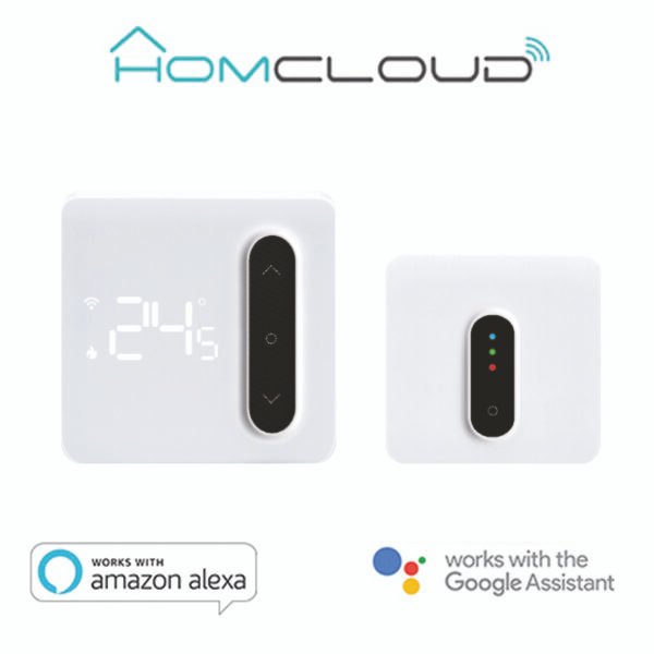 Cronotermostato digitale Smart Homcloud Wi-Fi + ricevitor RF - bianco