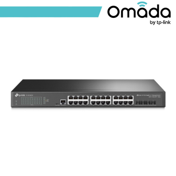 Omada Switch Managed L2+ 24 Porte Gigabit e 4 Slot SFP+ 10GE - SG3428X - Black