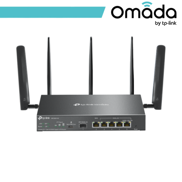 Omada Router VPN Gigabit AX3000 4G+ Cat6 - ER706W-4G - Gray