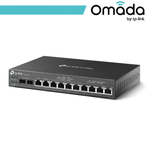 Omada Router VPN Gigabit 3-in-1: Router+Switch PoE+Controller - ER7212PC - Black