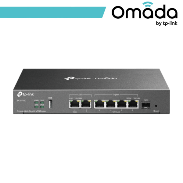 Omada Router VPN Multi-WAN con Porte 2.5G - ER707-M2 - Black