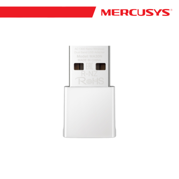 Mercusys Nano Scheda Wireless Dual Band AC1300 USB - MA30N - White