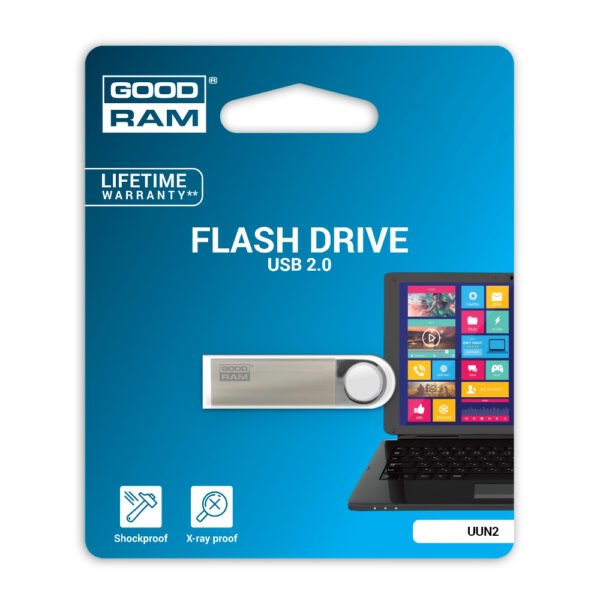 Pendrive GoodRAM 64GB UNN2 metal USB 2.0 - retail blister - Silver