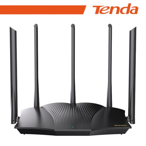 Tenda Router Wi-Fi 6 AX3000 Dual-Band Gigabit - TX12 Pro - Black