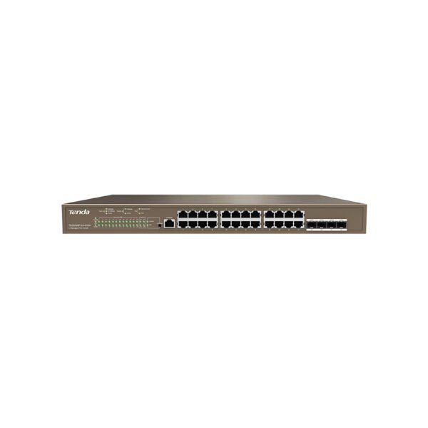 Switch L3 Managed PoE 24 porte Gigabit + 4 SFP 410w - Light brown