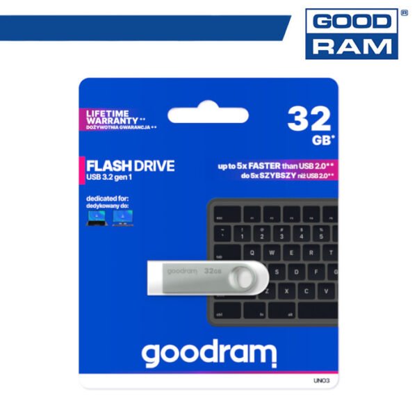 Pendrive GoodRAM 32GB UNO3 USB 3.2 - retail blister - Silver
