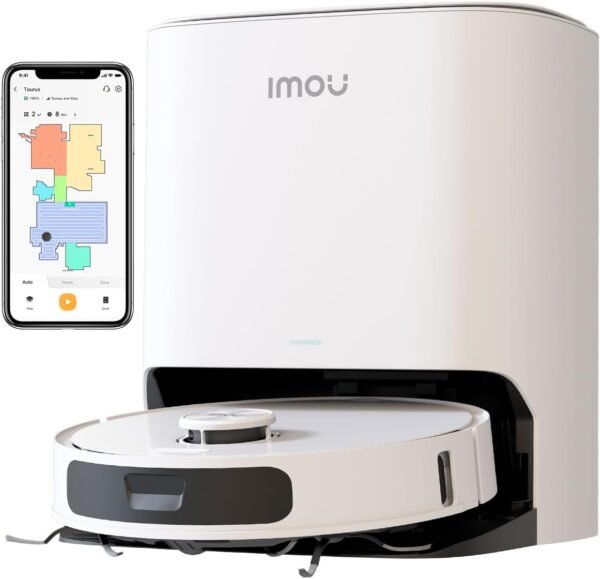 Imou Robot Aspirapolvere RV3 con autosvuotamento e serbatoio automatico acqua 5l - bianco