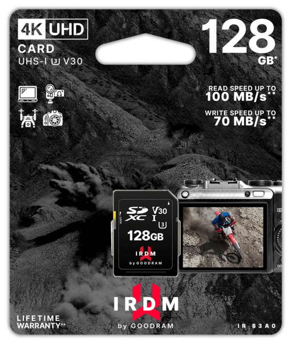 Scheda SD 128GB UHS I U3 GoodRAM - blister retail - Black