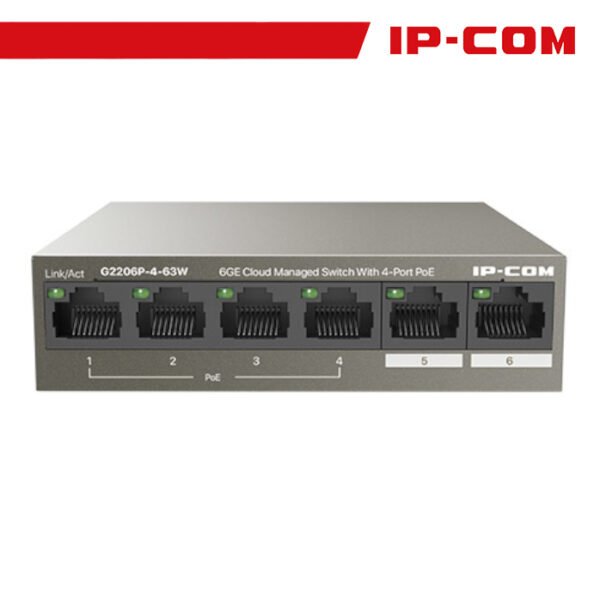 Switch IP-COM Cloud 6GE G2206P 4 porte PoE Gigabit - Light brown