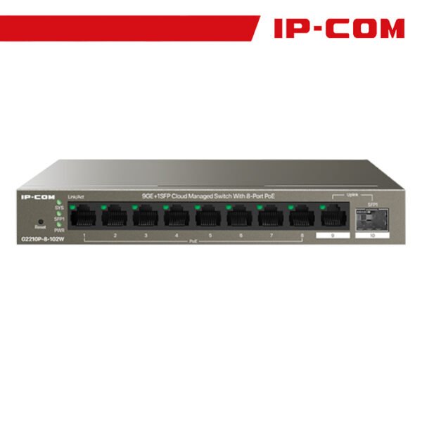 Switch IP-COM G3210P 8 porte PoE Gigabit - Light brown