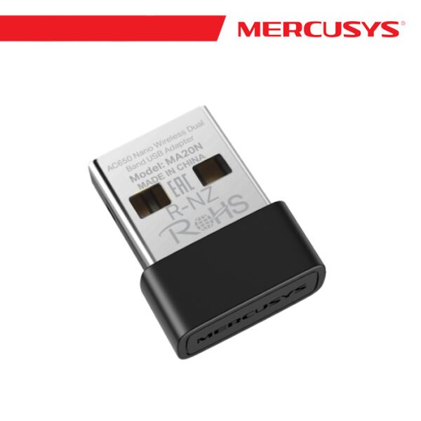 Mercusys AC650 Nano Wireless Dual Band USB Adapter - Black
