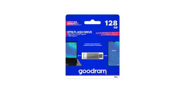 GoodRAM DUALDRIVE OTG 128GB USB 3.2 + type C - Silver