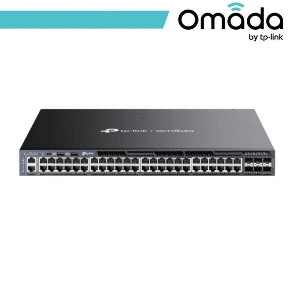 Omada Switch Managed L3 Stackable con 48 Porte Gigabit PoE+ - SG6654XHP - Black