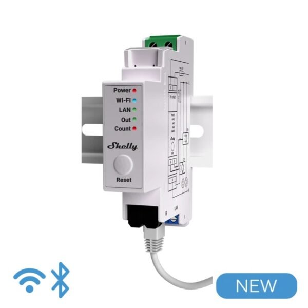 Shelly Pro EM 50A – Contatore Intelligente DIN con 2 Pinze 50A