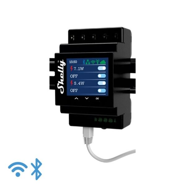 Shelly Pro 4PM – Relè DIN 4 Canali IP LAN/WiFi/Bluetooth con Power Monitoring