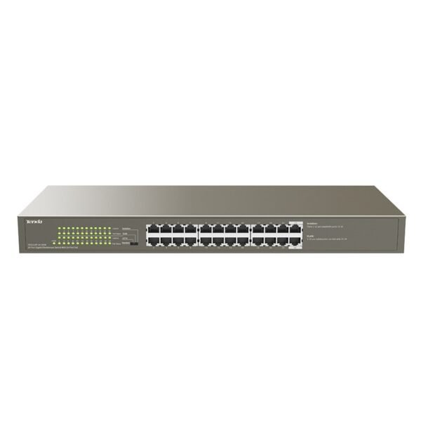 Switch 24 porte Gbit rack mount PoE Tenda- Business - Grey