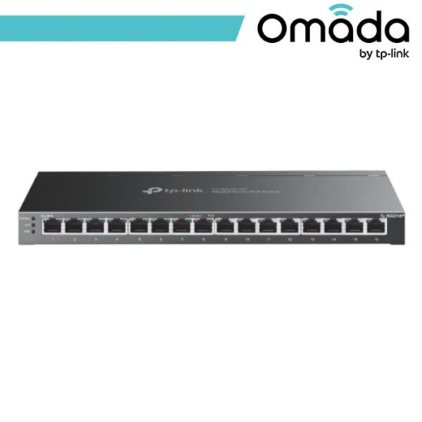 Omada Switch Smart Desktop 16 Porte Gigabit di cui 8 PoE+ - Black