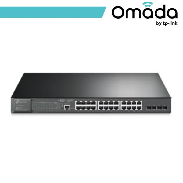 Omada Switch 24 Porte Gigabit PoE+ e 4 Slot SFP - Black