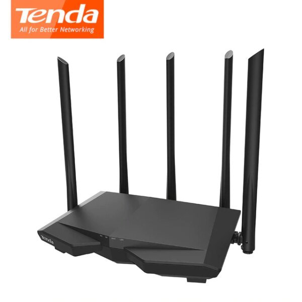 Tenda AC7 Router Wireless Dual Band 1167Mbps 5x6dBi Antenna - Black