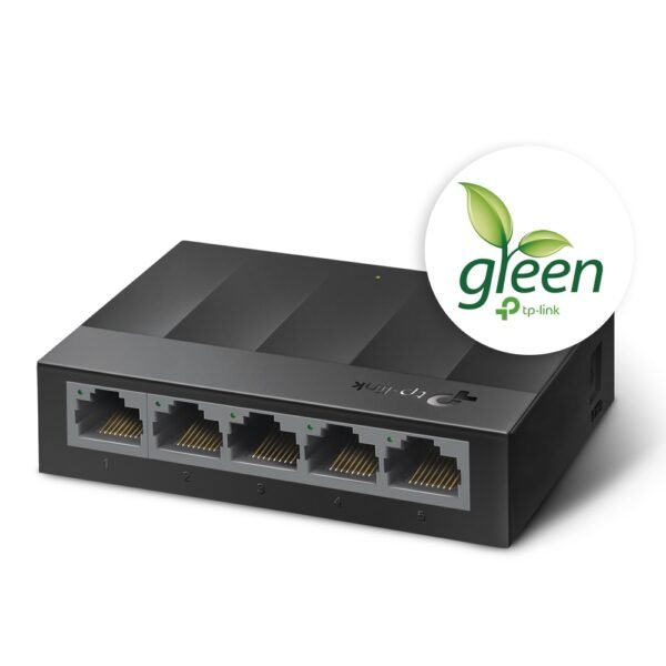 Switch Desktop 5 Porte 10/100/1000Mbps Risparmio energetico - Black