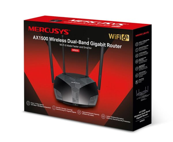 Router Wireless AX1500 - Agile Config - Mercusys MR60X - White