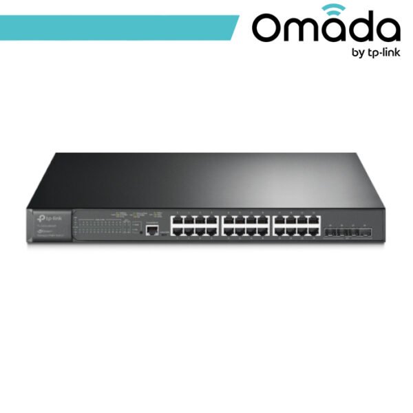 Omada Switch L2+ 24Porte Gigabit PoE+ 4SFP+10GE - Black